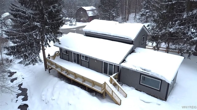 view of snowy aerial view