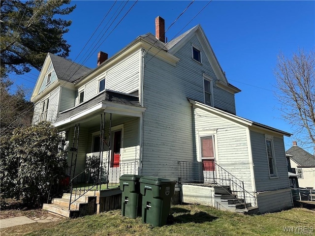 exterior space with a porch