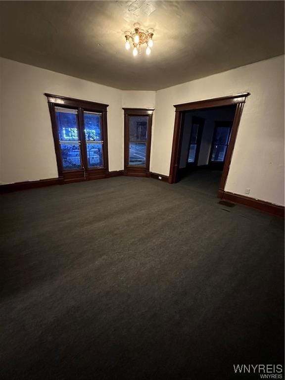 view of carpeted empty room