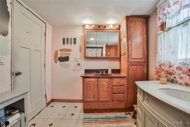 bathroom with vanity