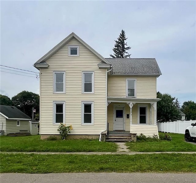 front of property with a front yard