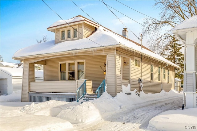 bungalow featuring a porch