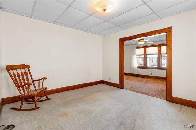 1407 Downer Ave, Utica, NY 13502 - unfurnished room featuring carpet and a paneled ceiling