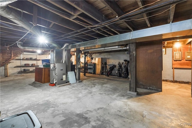 1407 Downer Ave, Utica, NY 13502 - unfinished below grade area with heating unit