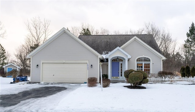 ranch-style house with a garage