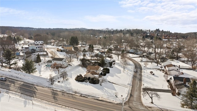 view of snowy aerial view