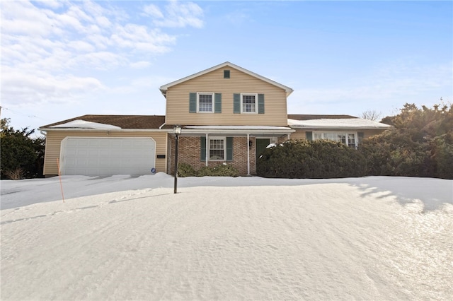 view of property featuring a garage