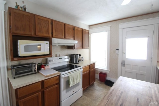 kitchen featuring white appliances