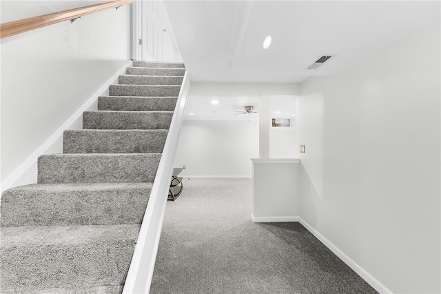 stairway with carpet