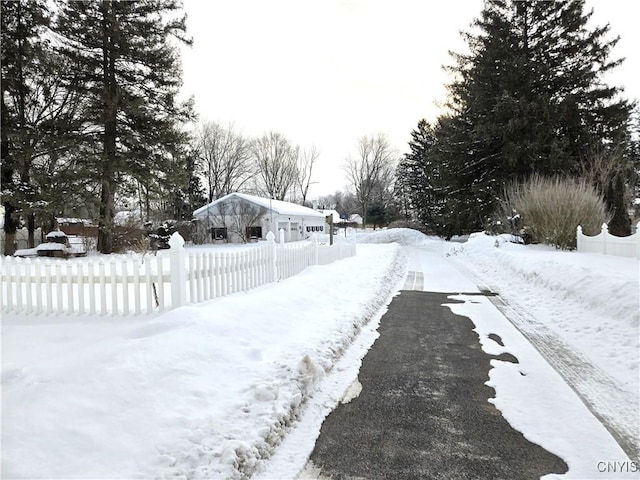 view of snowy yard