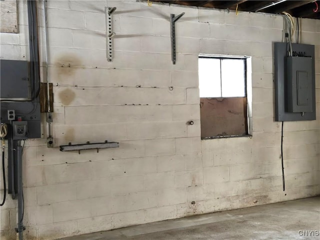 interior space featuring electric panel