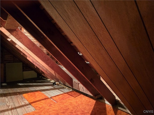 view of attic