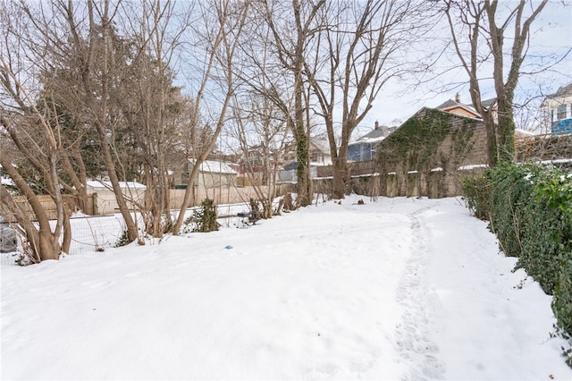 view of snowy yard