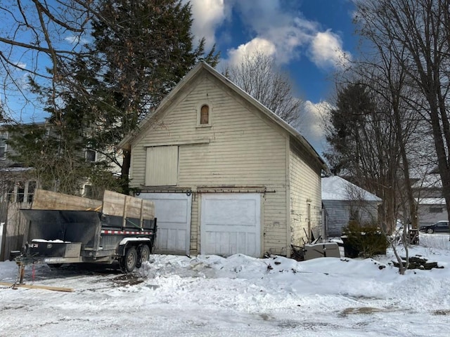 view of snowy exterior