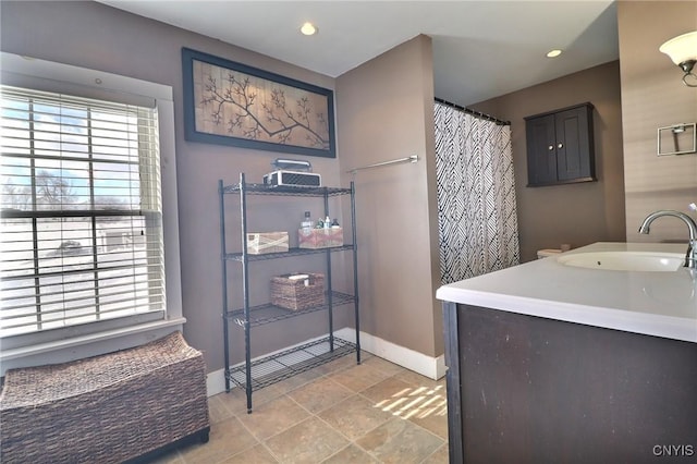 bathroom with vanity