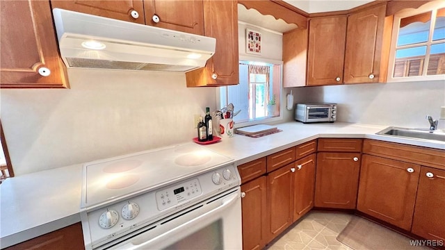 kitchen featuring sink and electric stove