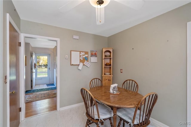 view of dining area