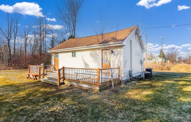 exterior space featuring central AC unit
