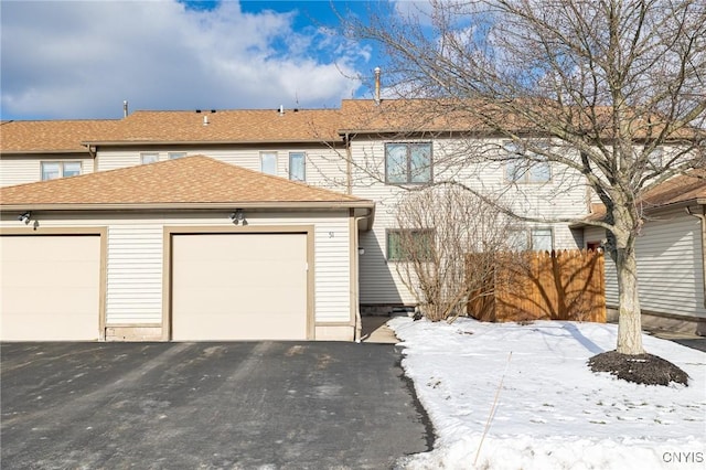 view of property with a garage