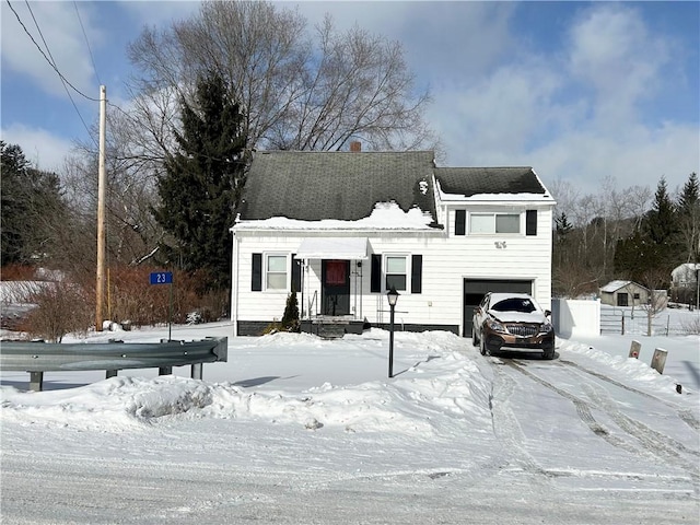 view of front of home with a garage