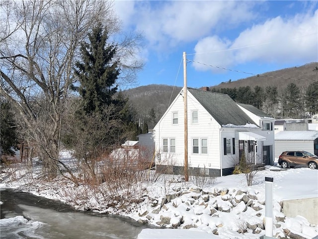 view of snowy exterior