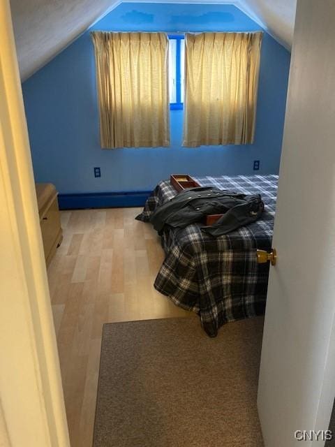 1612 Copperfield St, Utica, NY 13501 - bedroom with wood finished floors and lofted ceiling