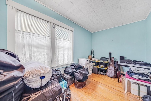 miscellaneous room with hardwood / wood-style floors