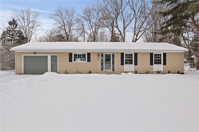 ranch-style house with a garage