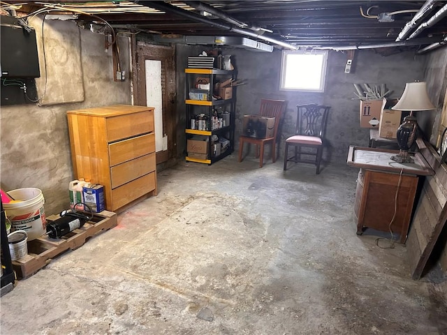 view of basement