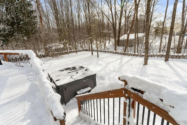 view of snowy yard