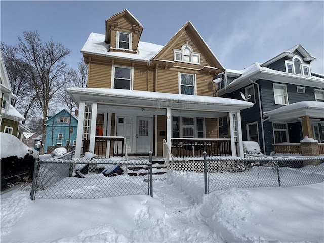 view of front of house featuring covered porch