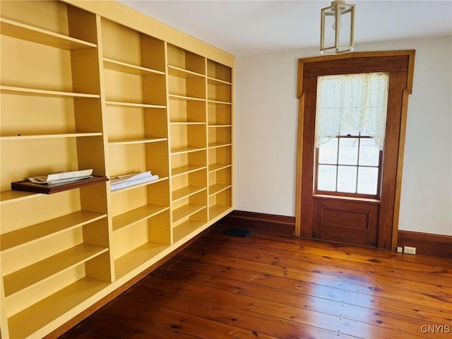 entryway featuring dark wood-type flooring