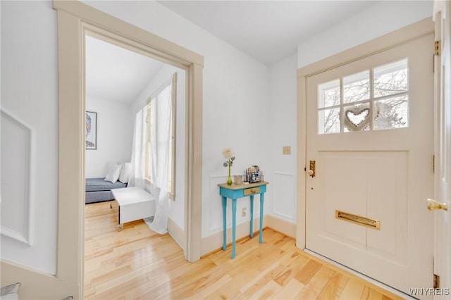 entryway featuring hardwood / wood-style flooring