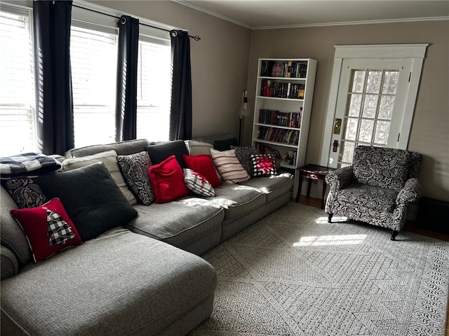 146 N Broad St, Norwich-City, NY 13815 - living room with ornamental molding