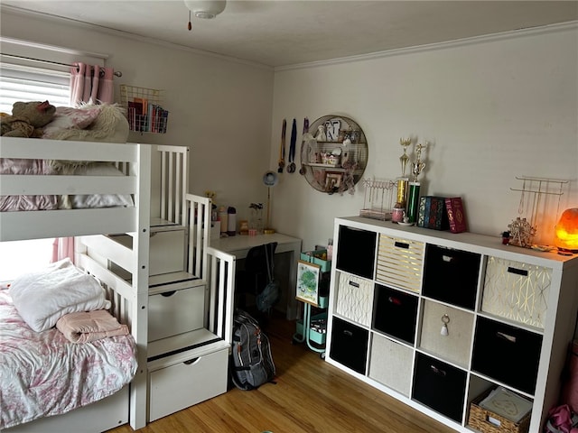 146 N Broad St, Norwich-City, NY 13815 - bedroom with hardwood / wood-style floors and crown molding