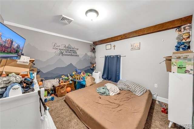 view of carpeted bedroom