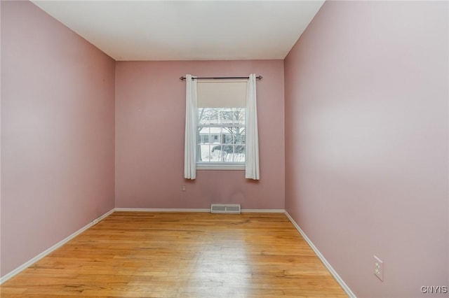 empty room featuring light wood-type flooring