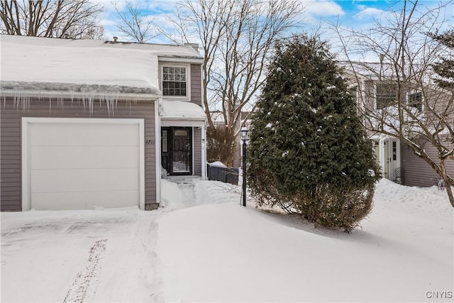 view of front of house featuring a garage