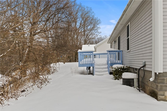 exterior space with a deck