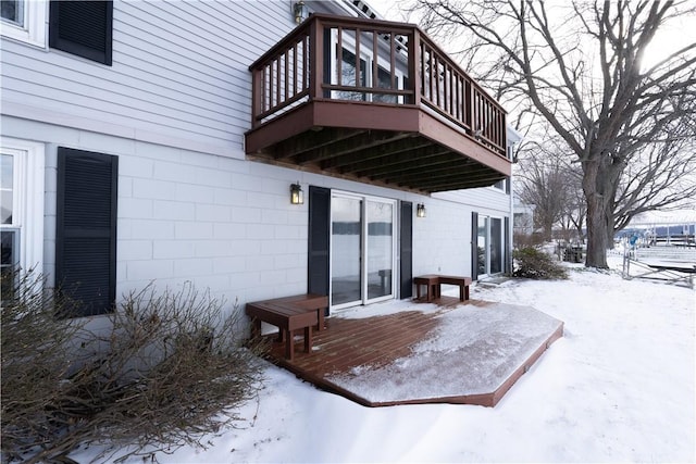 exterior space featuring a deck