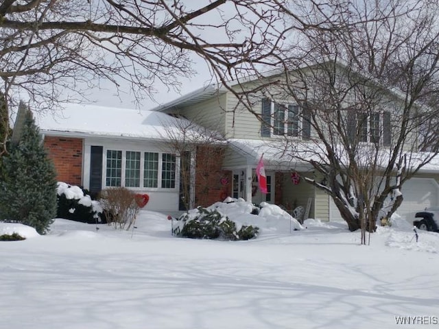 view of front of property with brick siding