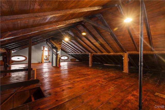 view of attic