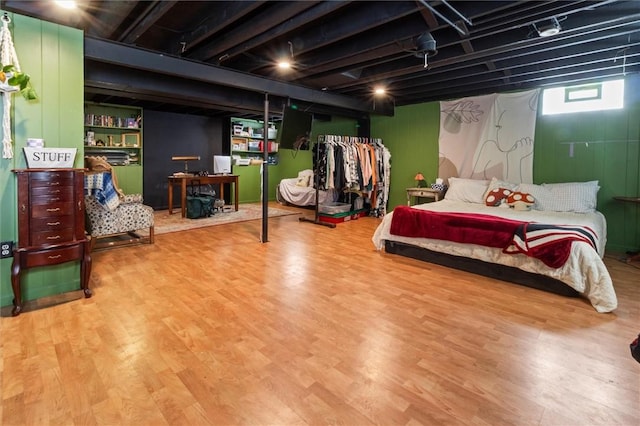 bedroom featuring wood finished floors