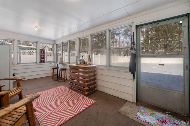 view of sunroom / solarium