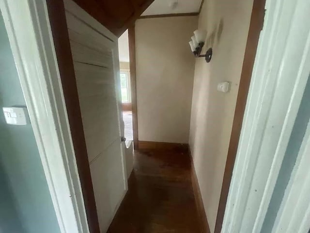 hallway with baseboards