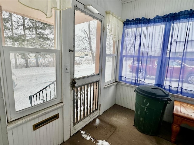 view of sunroom