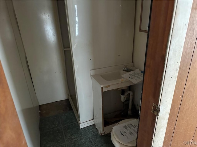 bathroom with a sink and toilet