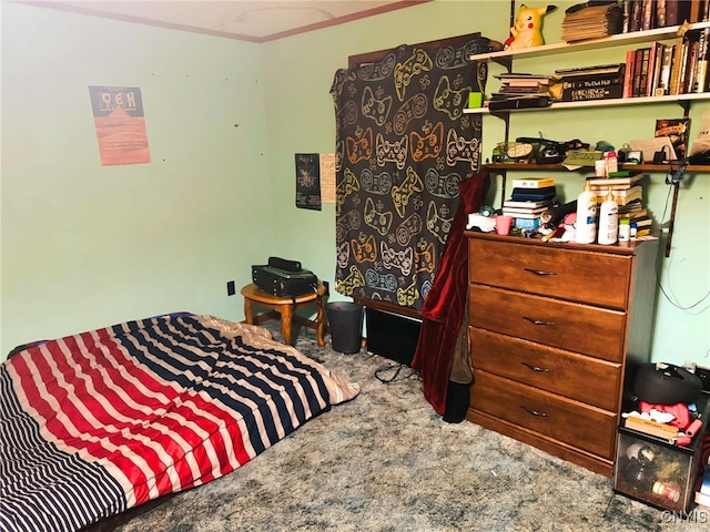 view of carpeted bedroom