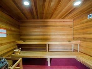 view of sauna with recessed lighting