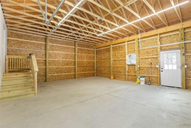 miscellaneous room with concrete flooring